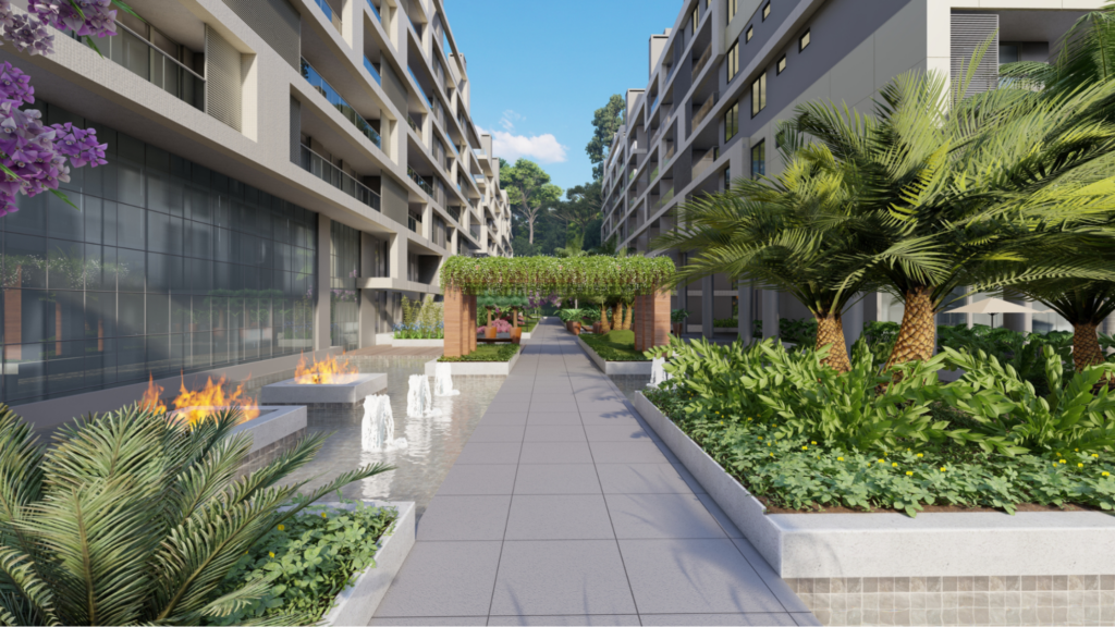 Com uma arquitetura contemporânea e atemporal aliadas à biofilia, o Reserva Barigui colabora com a sustentabilidade e um futuro próspero. (Imagem: Grupo Avantti)